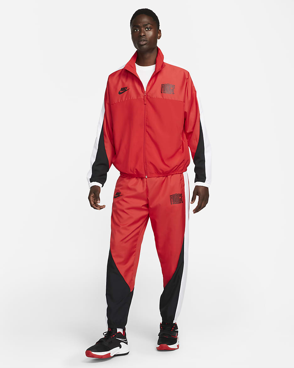 Red nike tracksuit mens online